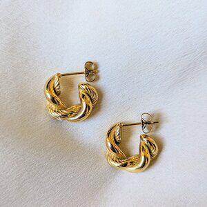 Waterproof Gold Earrings Tarnish Free 18k Gold PVD Plated - Meivim Avee Earrings